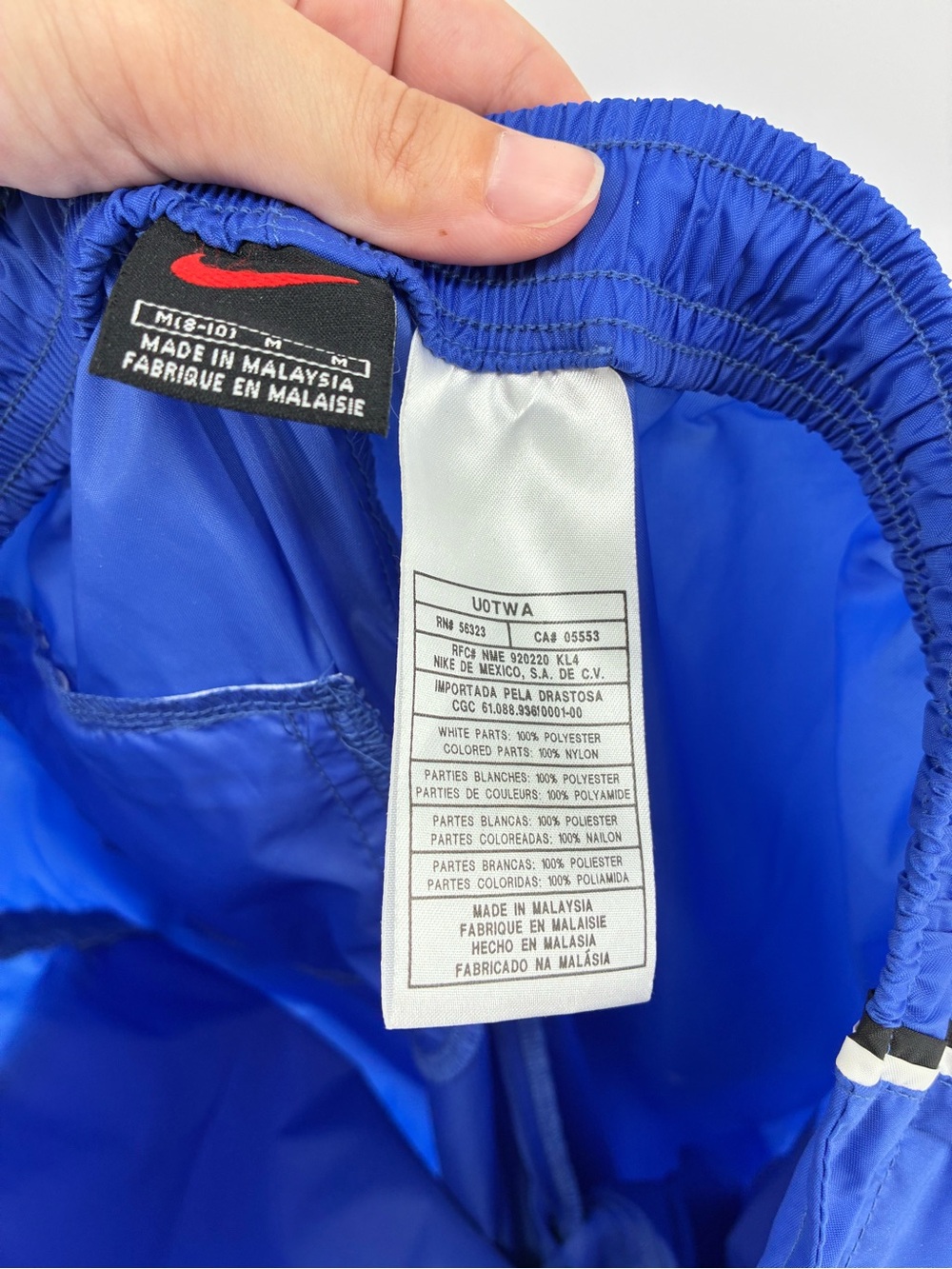 Vintage Nike Nylon Blue Women's Track Pants 90s Windbreaker - Picture 5 of 8
